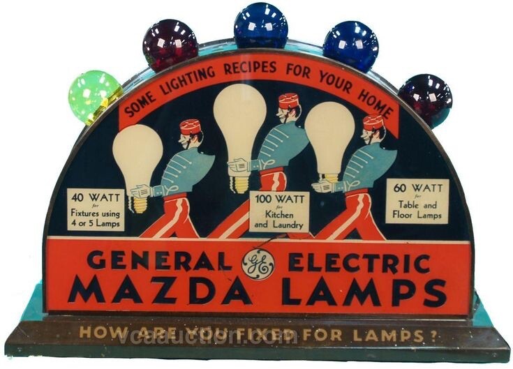 5 pcs 25w AMBER 3″ diameter painted “Mazda” Bulbs for Antique Lighting