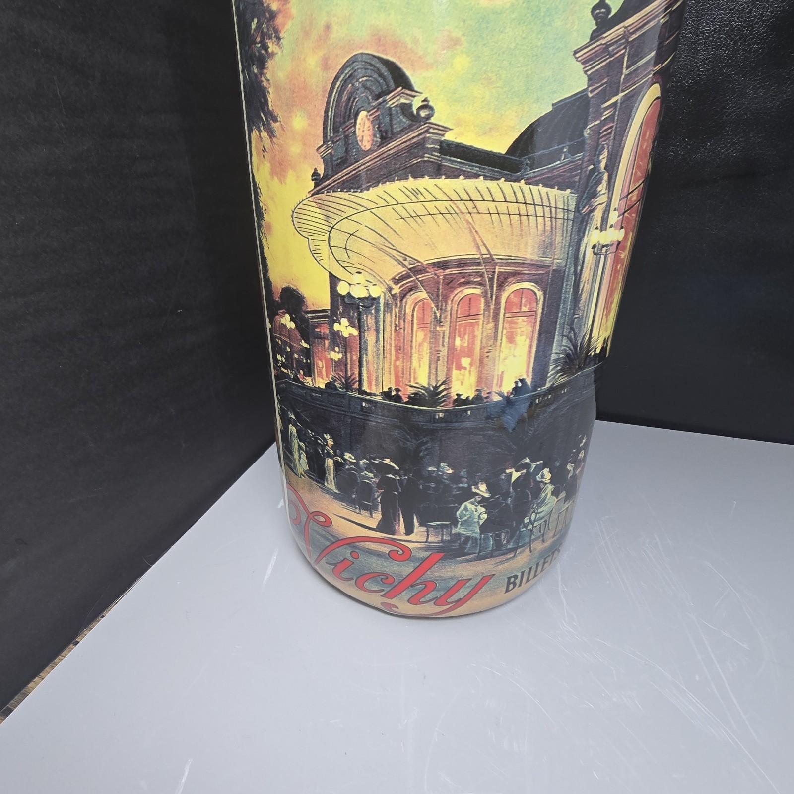 French Ceramic Umbrella Cane Stand Champenois Paris Scene Parisian Romantic
