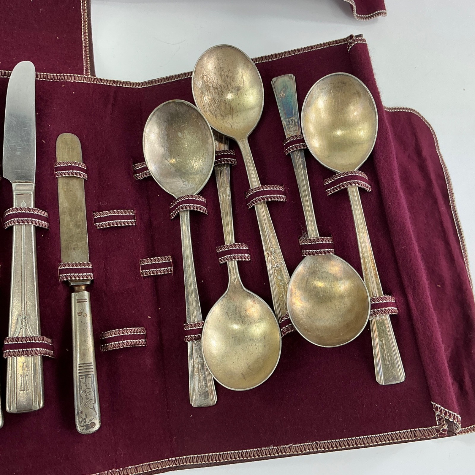 William Rogers Silver Plated Flatware Set 42 Piece Kitchen Dining Vintage Deco