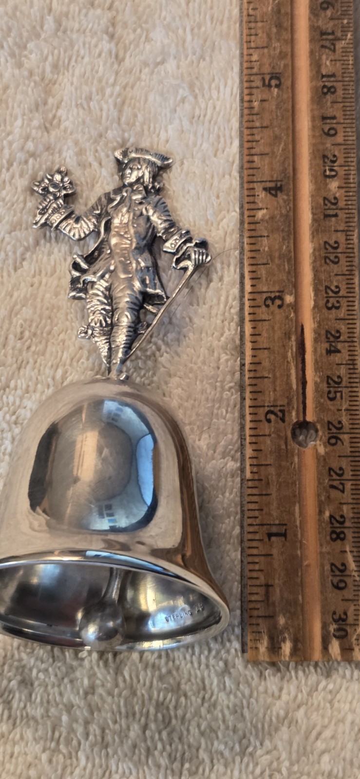 American sterling silver DINNER BELL all silver Courting Colonial Dandy 78 grams