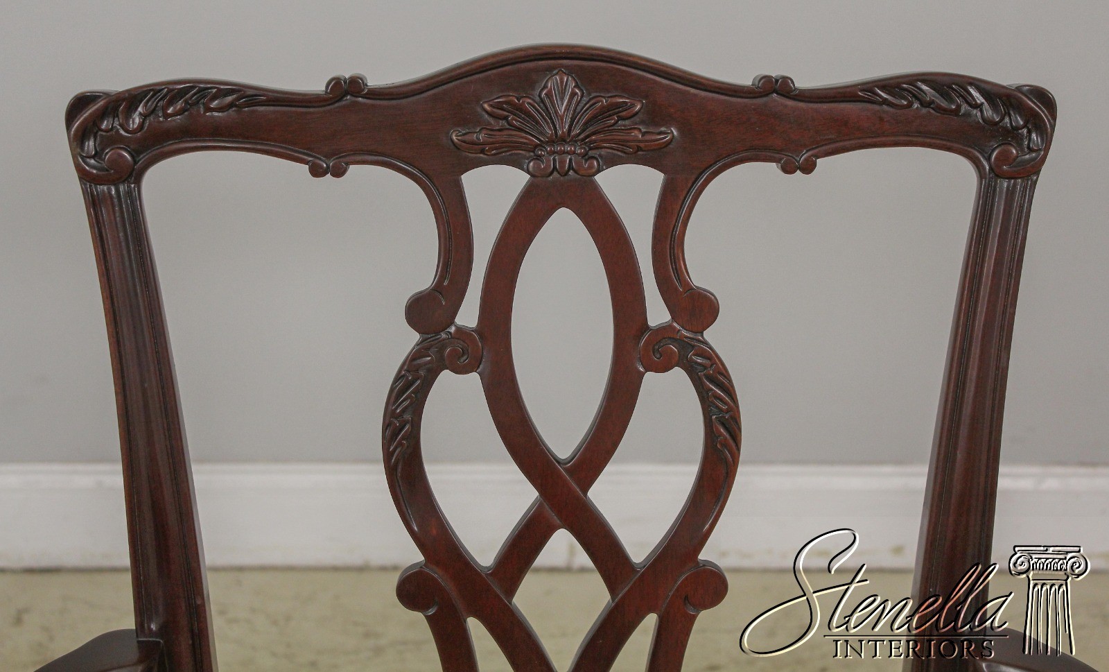 L57480: Set of 8 KINDEL Oxford Mahogany Chippendale Dining Room Chairs