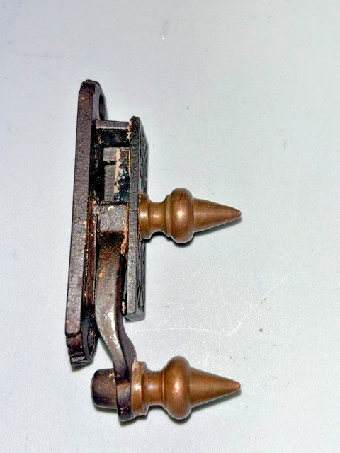Antique Window Steeple Top Lock Sash Brass cast iron Eastlake Hardware