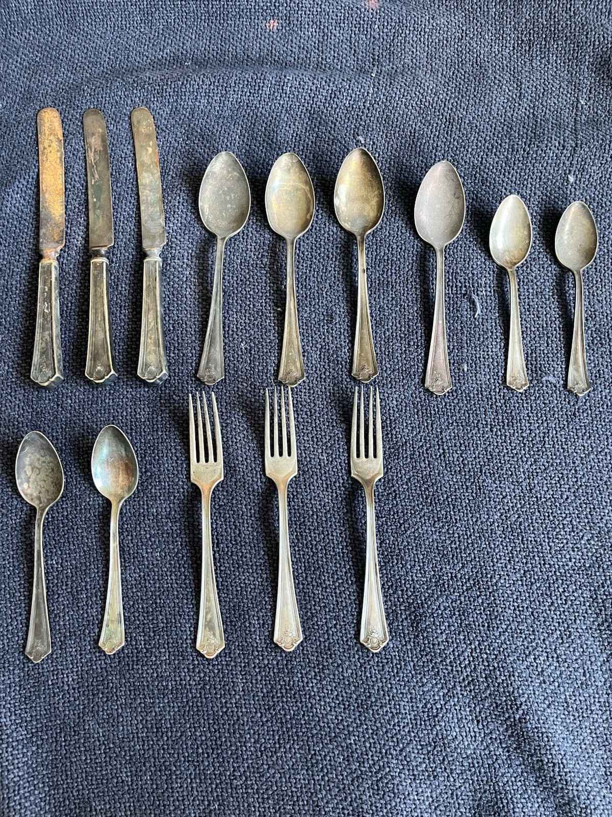 14 Vintage Wm Rogers International Sectional Imperial Silver Flatware Set, 1939