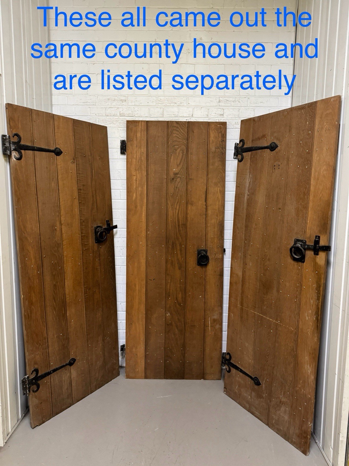 Reclaimed Oak Old Handmade Studded Ledge and Brace door 1970 Or 1965 x 745mm