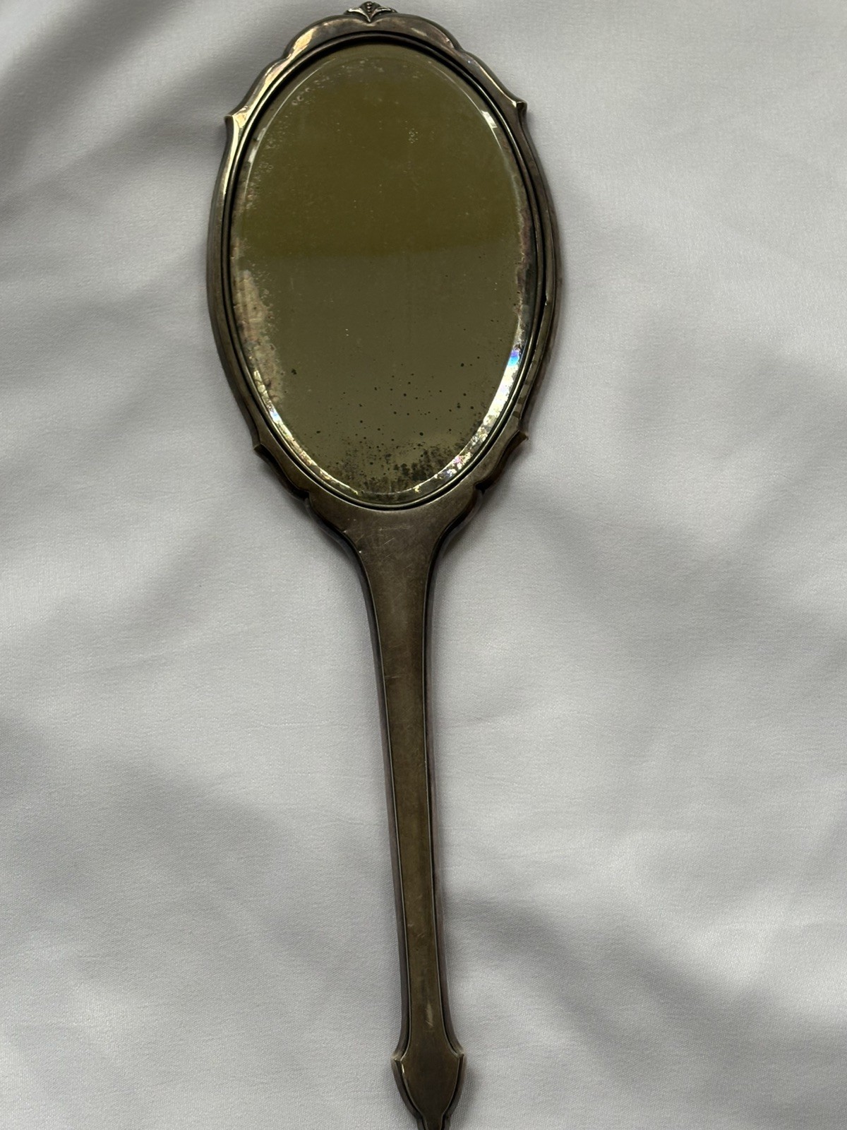 Antique Sterling Silver Vanity Hand Mirror, Late 1800~Early 1900