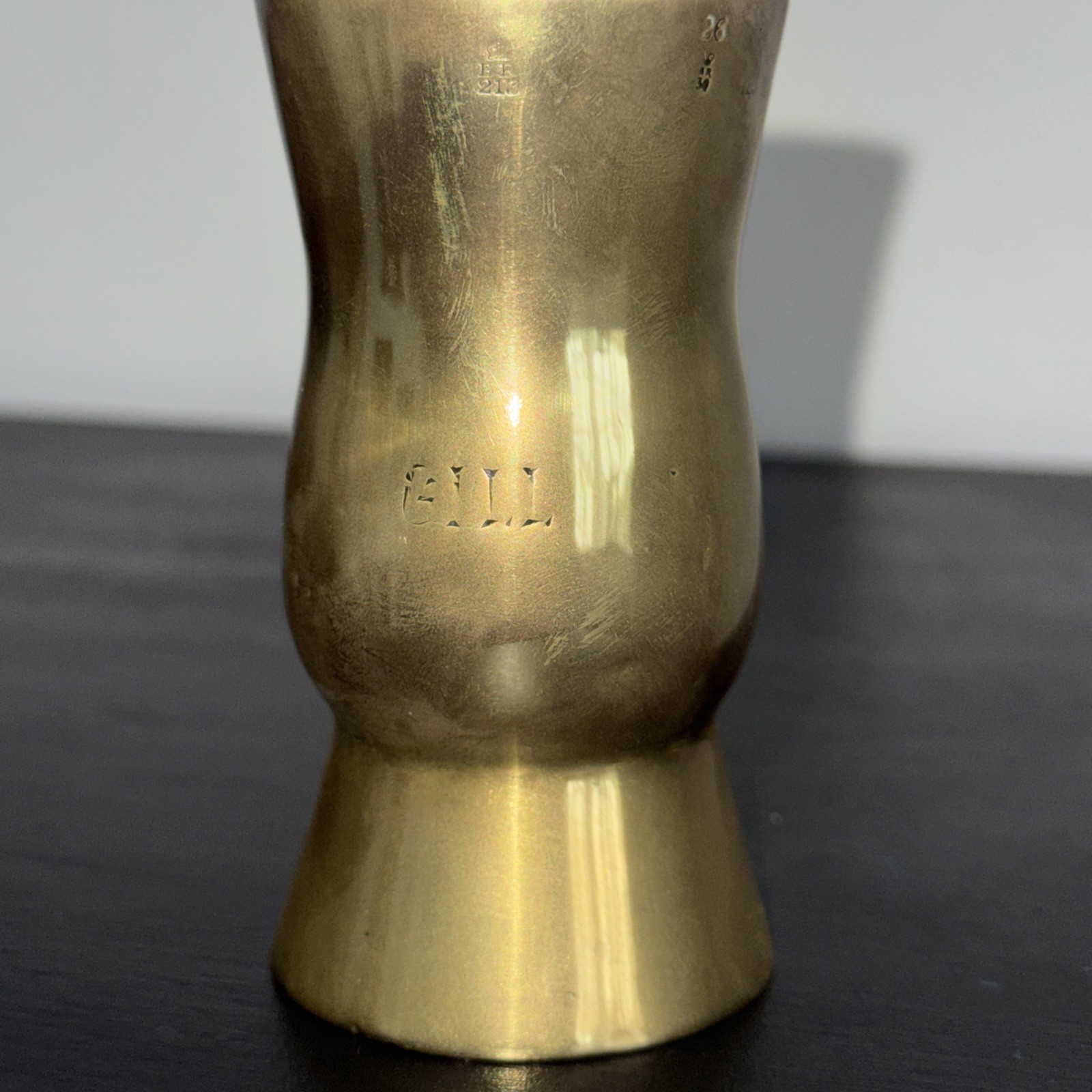 Scottish Gill Brass Thistle Measure, Glasgow, c1900