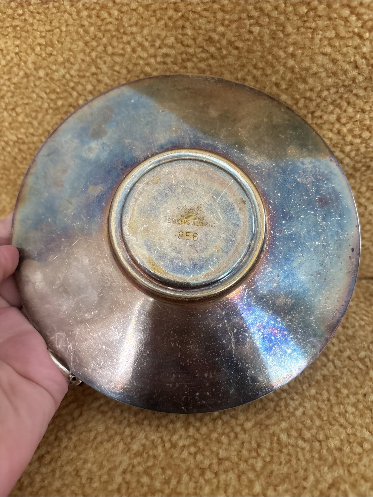 Antique F.B. Rogers Silver Co 1883 Silver Plated Saucer #856