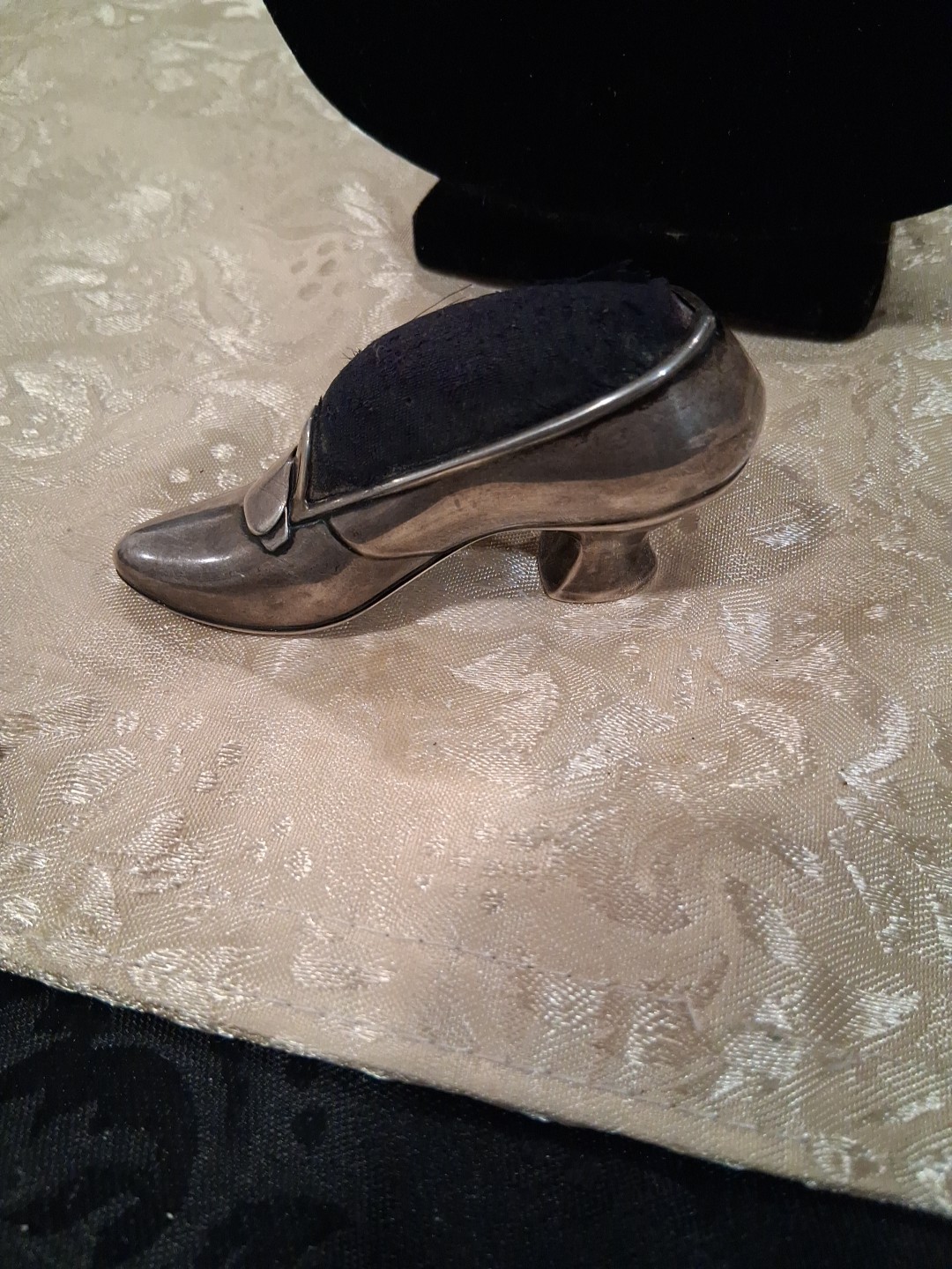 Antique 1910 Gorham Sterling Silver Miniature Lady Shoe Vintage W Pin 100 Grams