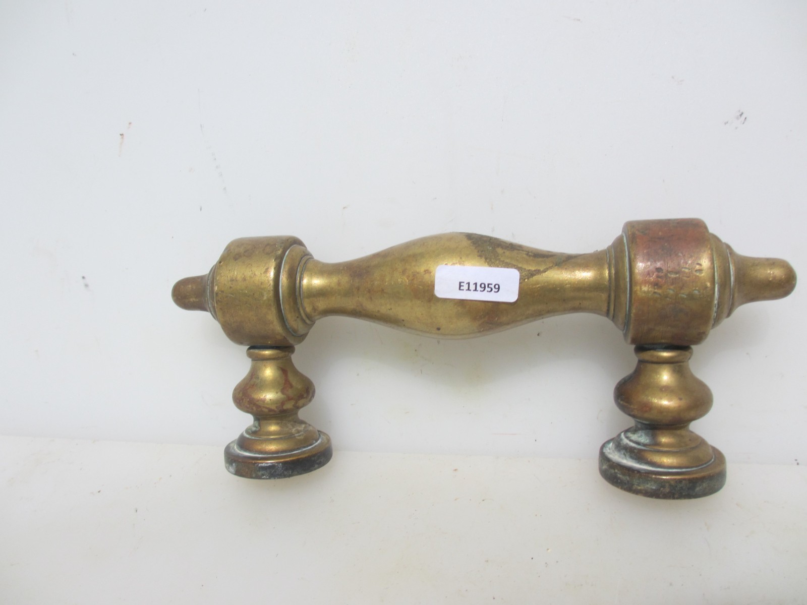 Victorian Brass Door Handle Centre Pull Old Antique Vintage Box Lift Trunk 8″W