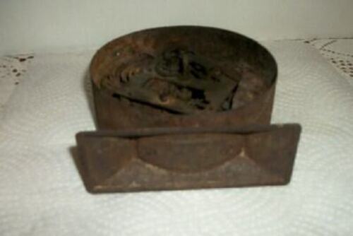 Antique Primitive Alarm Clock Rusty Grunge Gears Steampunk Maker Unknown 1920s