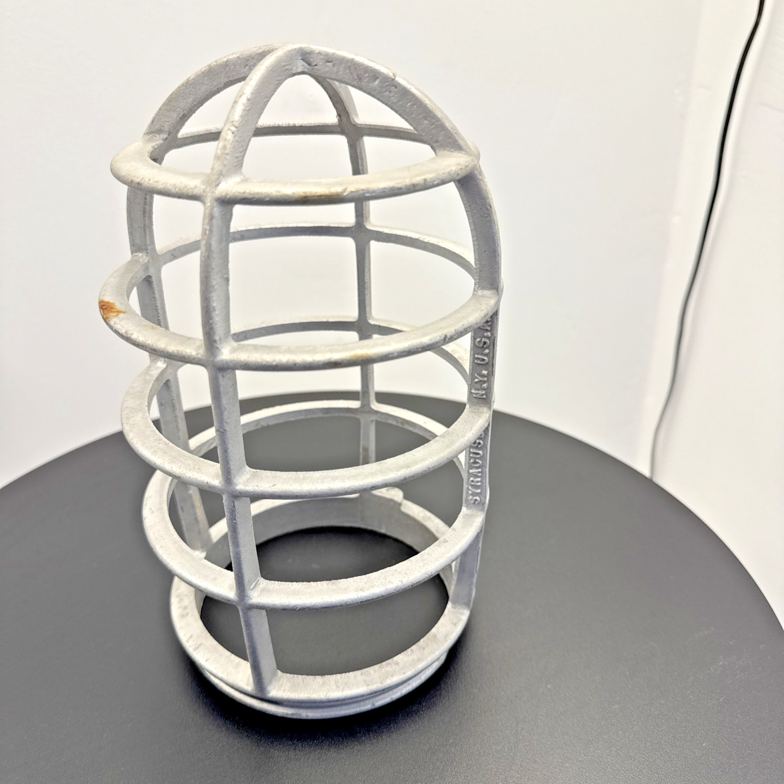 9″ x 6″ Aluminum Light Bulb Safety Cage Steampunk VTG Retro Old Industrial MCM