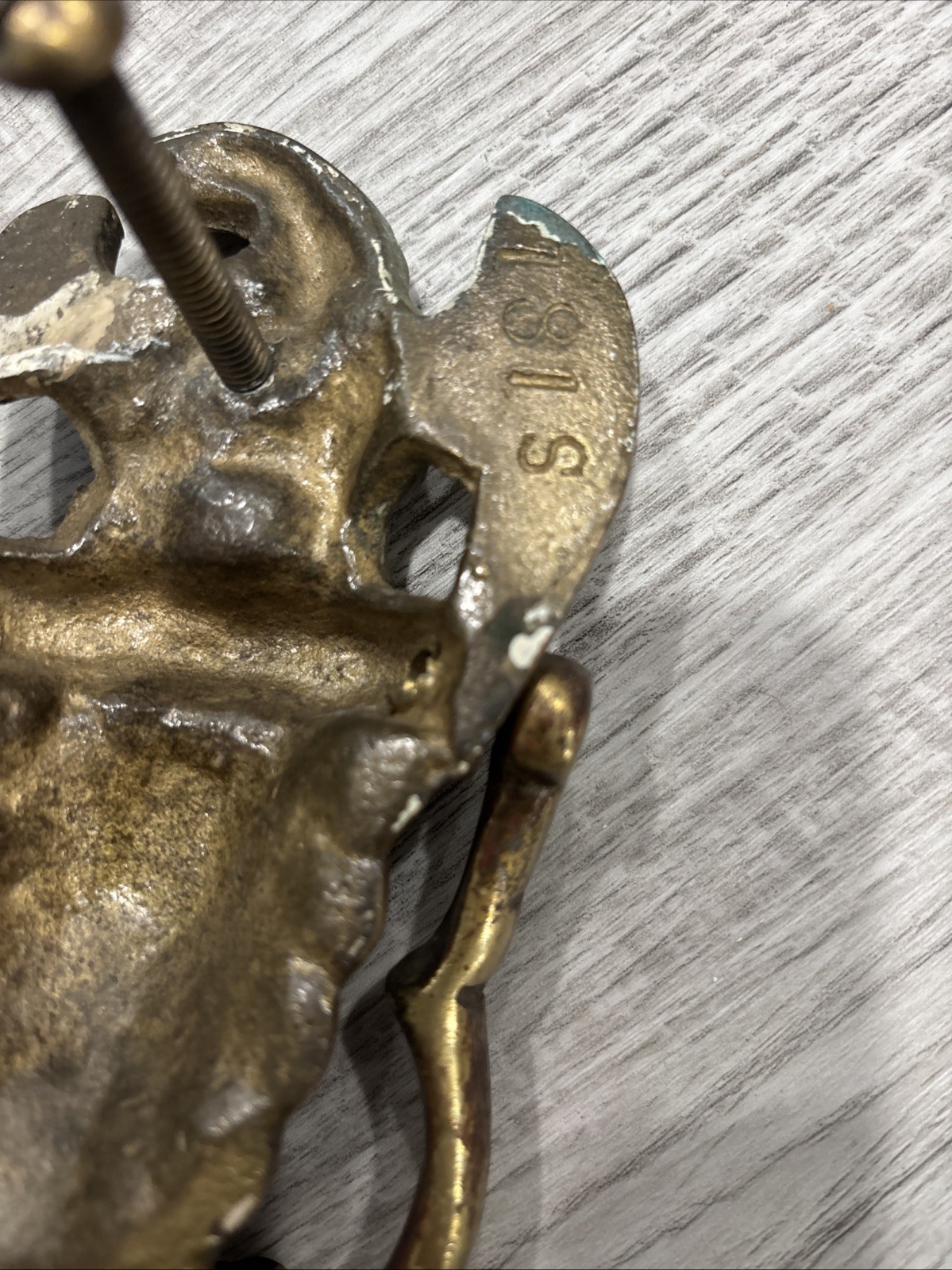 Antique Brass Eagle Door Knocker 1930’s Marked 181S