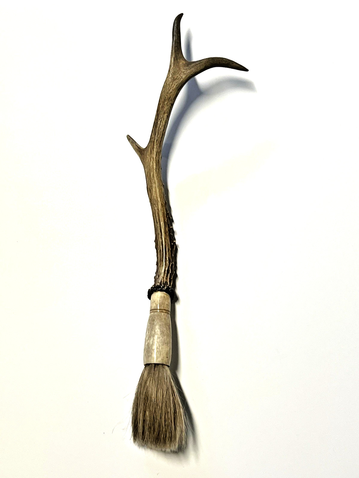 Antique Original Native American Indian Ceremonial Deer Antler Brush;