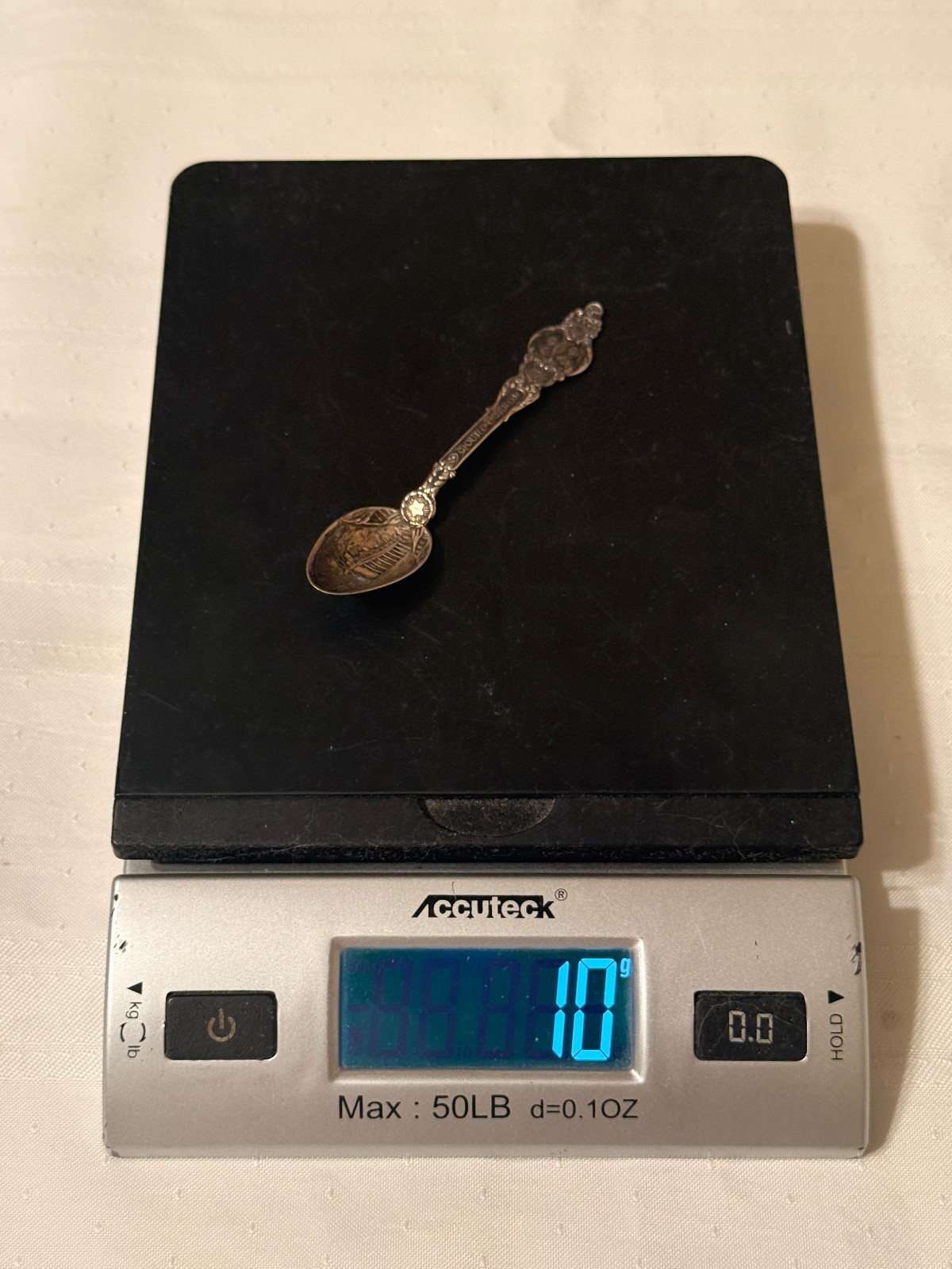 Antique Moore Leding Sterling Mount Vernon Souvenir Spoon 1891 George Washington