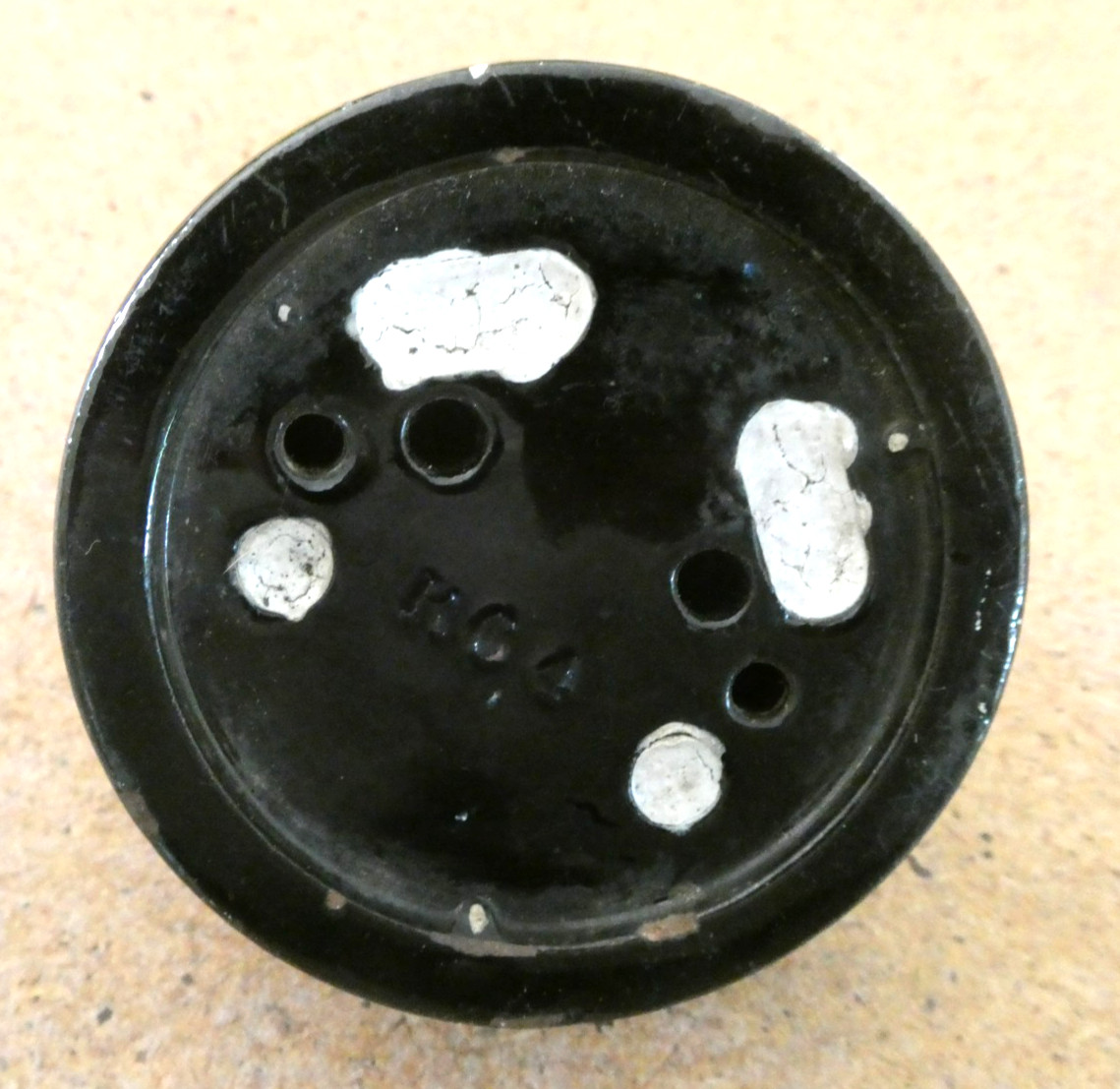 Vintage Vitreous Ceramic Brass Jelly Mould Toggle Light Switch Black Base