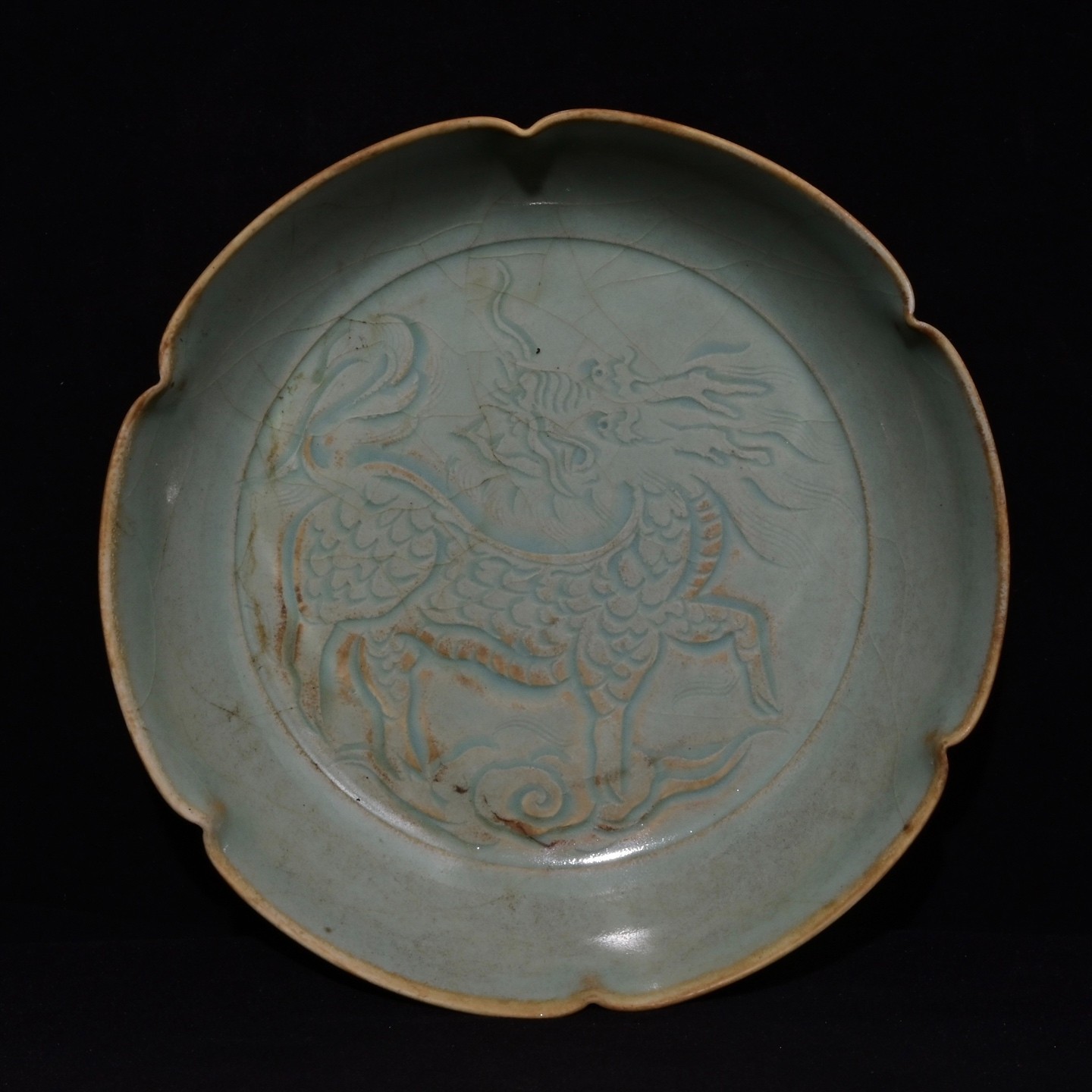 Fine Collectable Art Hand Painting RuKiln Porcelain kylin Killn