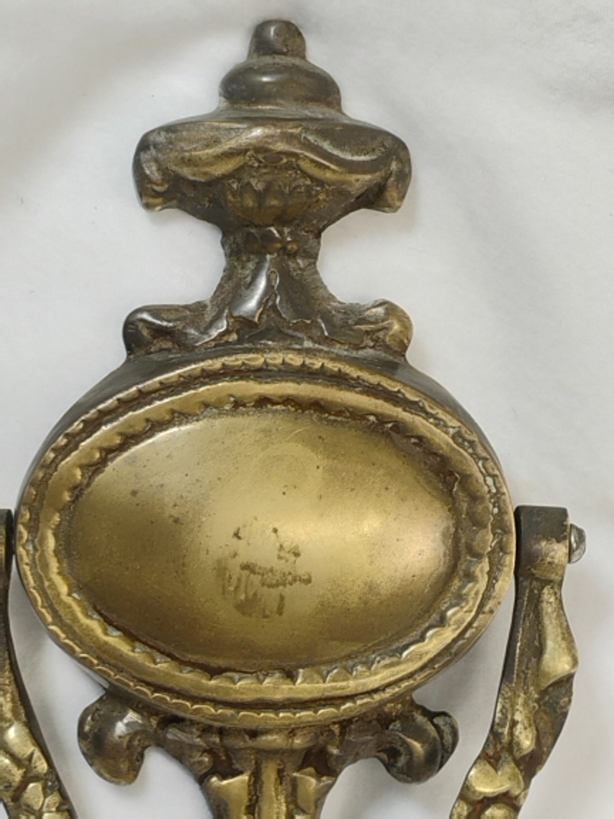 ANTIQUE ART NOUVEAU FRENCH GOLD CAST DOOR KNOCKER Heavy Worn Hardware