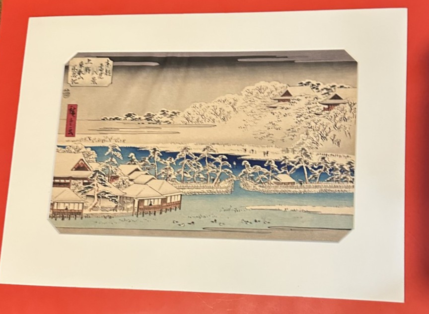 Utagawa Hiroshige “Ueno Toeizan Shinobazu-ike Toeizan Temple and Shinobazu Pond