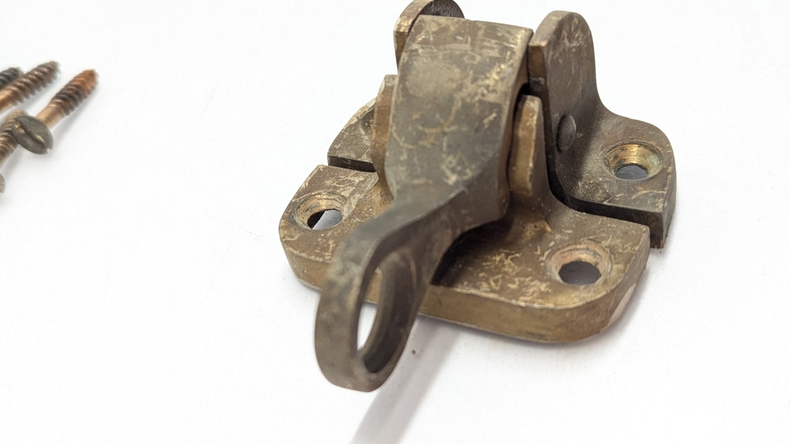 1910s 1920s Vintage Brass Handle Window Lock Set Ready to Install Lot Of 8