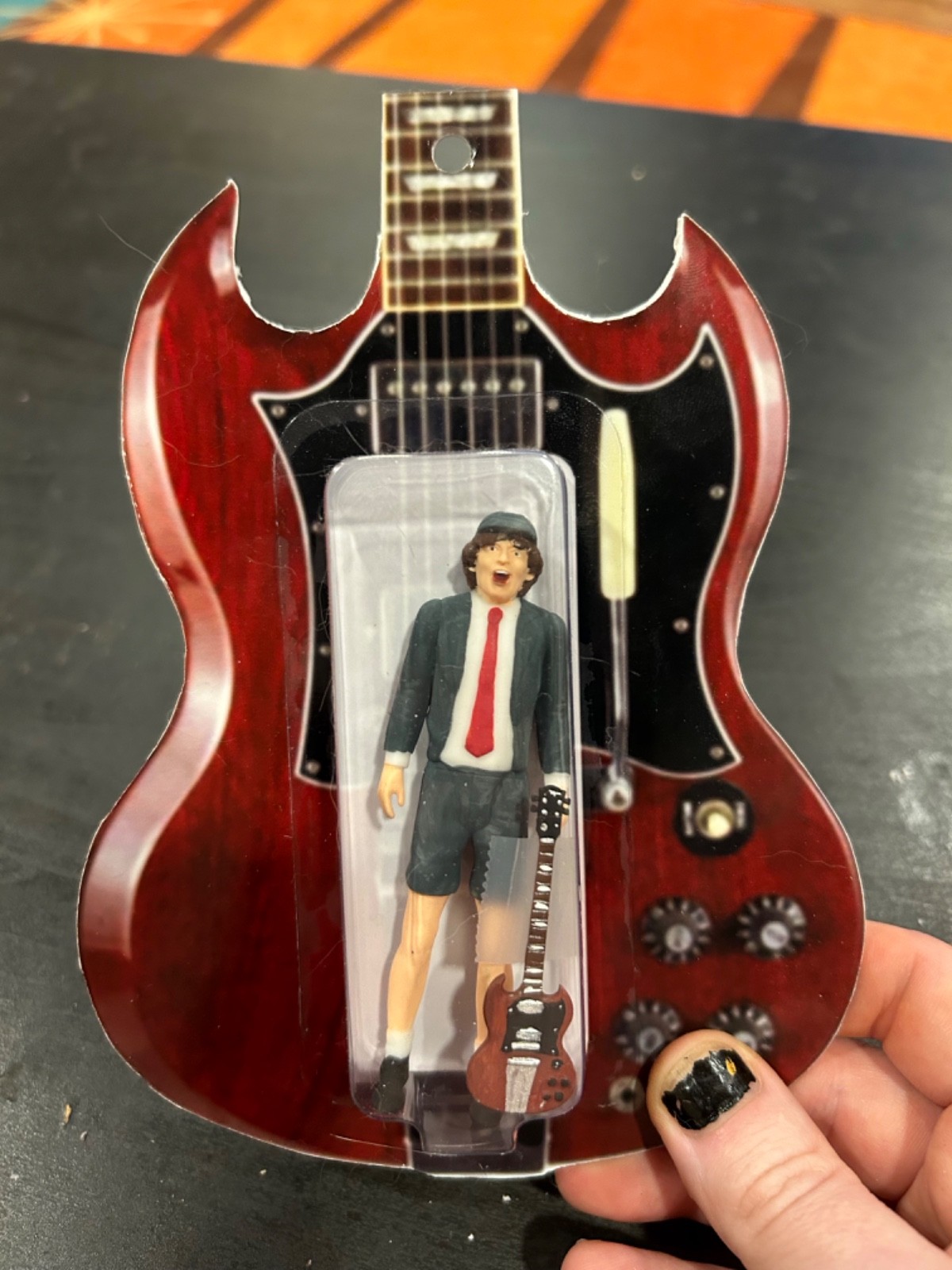 AC/DC angus young guitar action figure