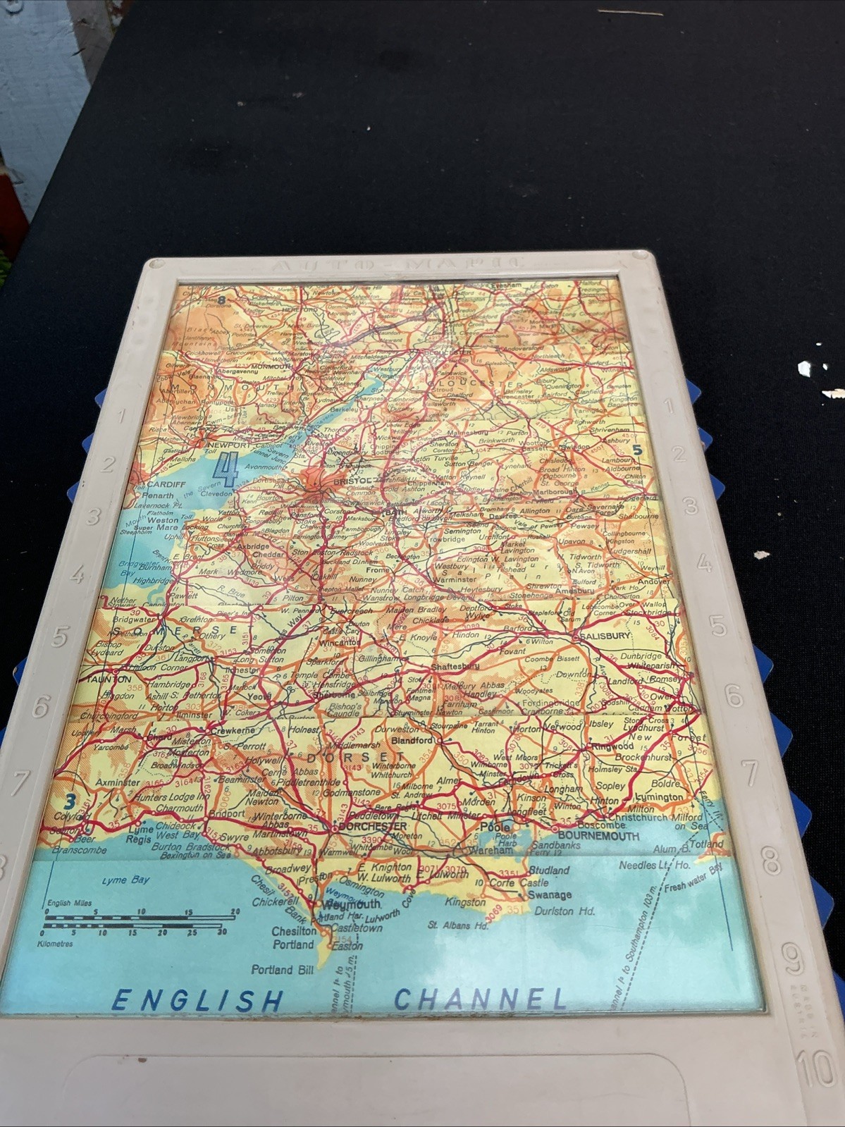Auto-Mapic Great Britain Automatic Road Map Vintage Tatty Box Classic Car