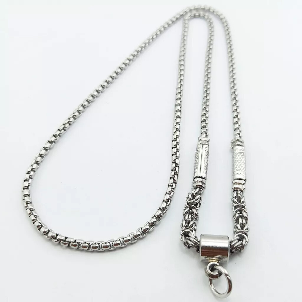 Necklace Stainless Chain For Hanging Pendant Thai Buddha Amulet Length 26″ inch