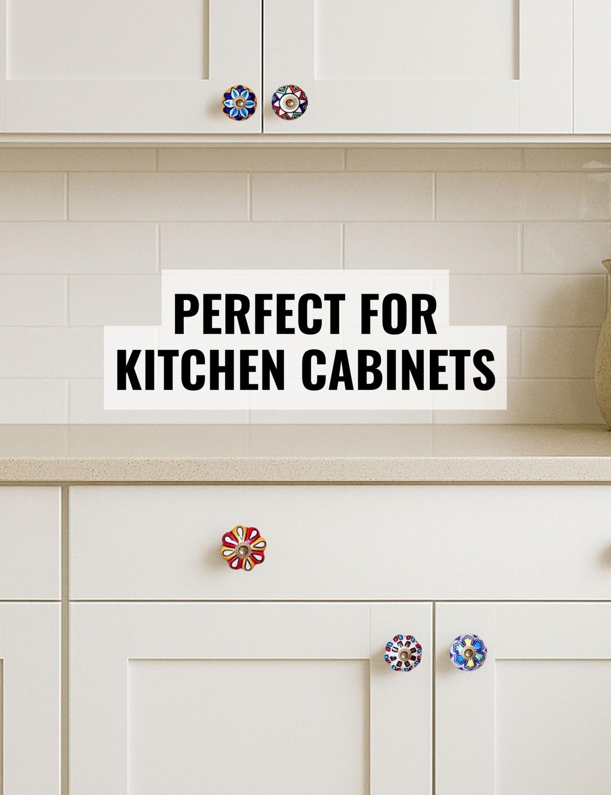 Decorative Ceramic Knobs for Cabinets, Drawers & Dressers – 6 Pack | Vintage …