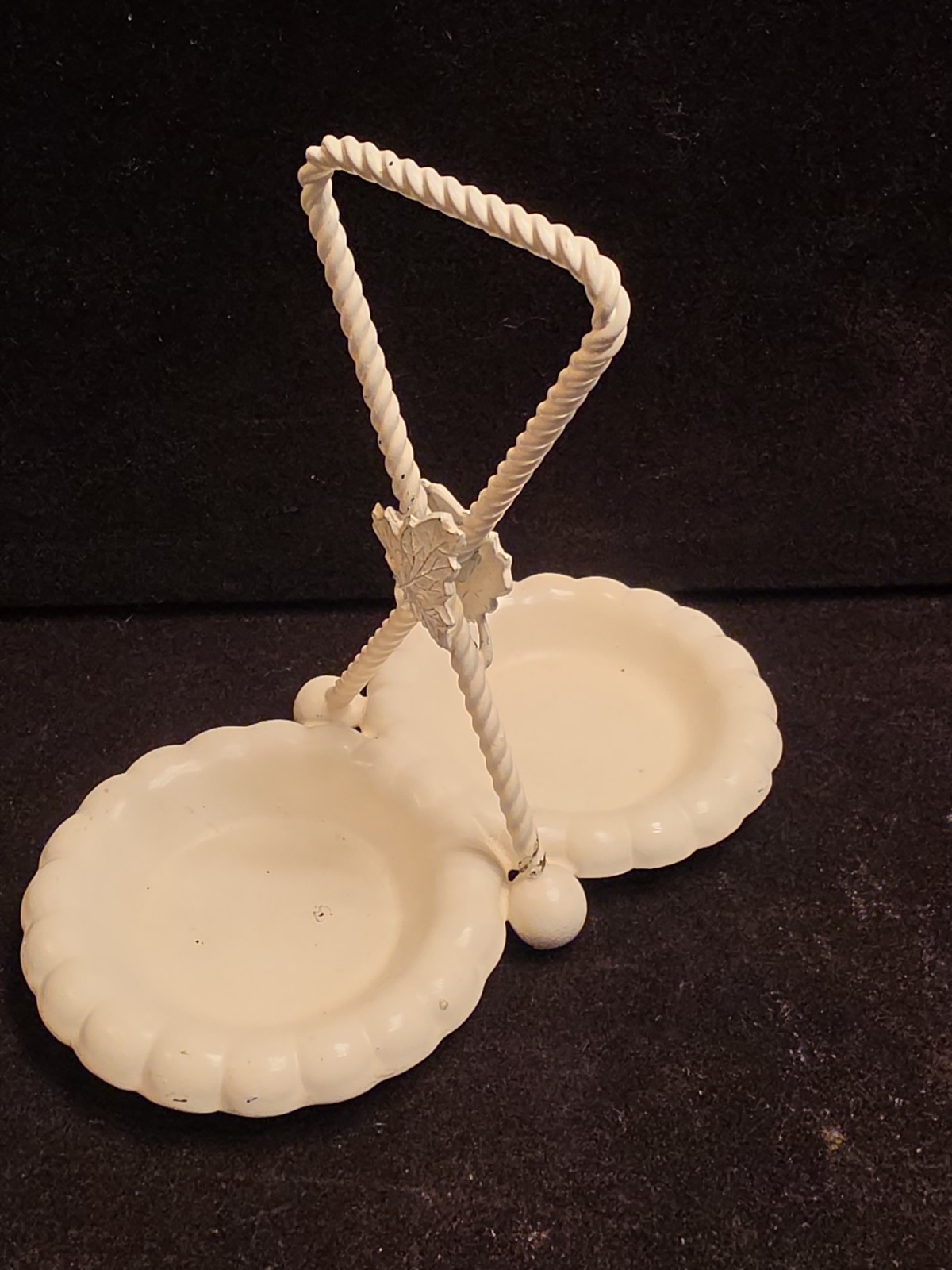 Antique Rockford Silver Plate Co. Quadruple Plate Double Dish Server with Rope