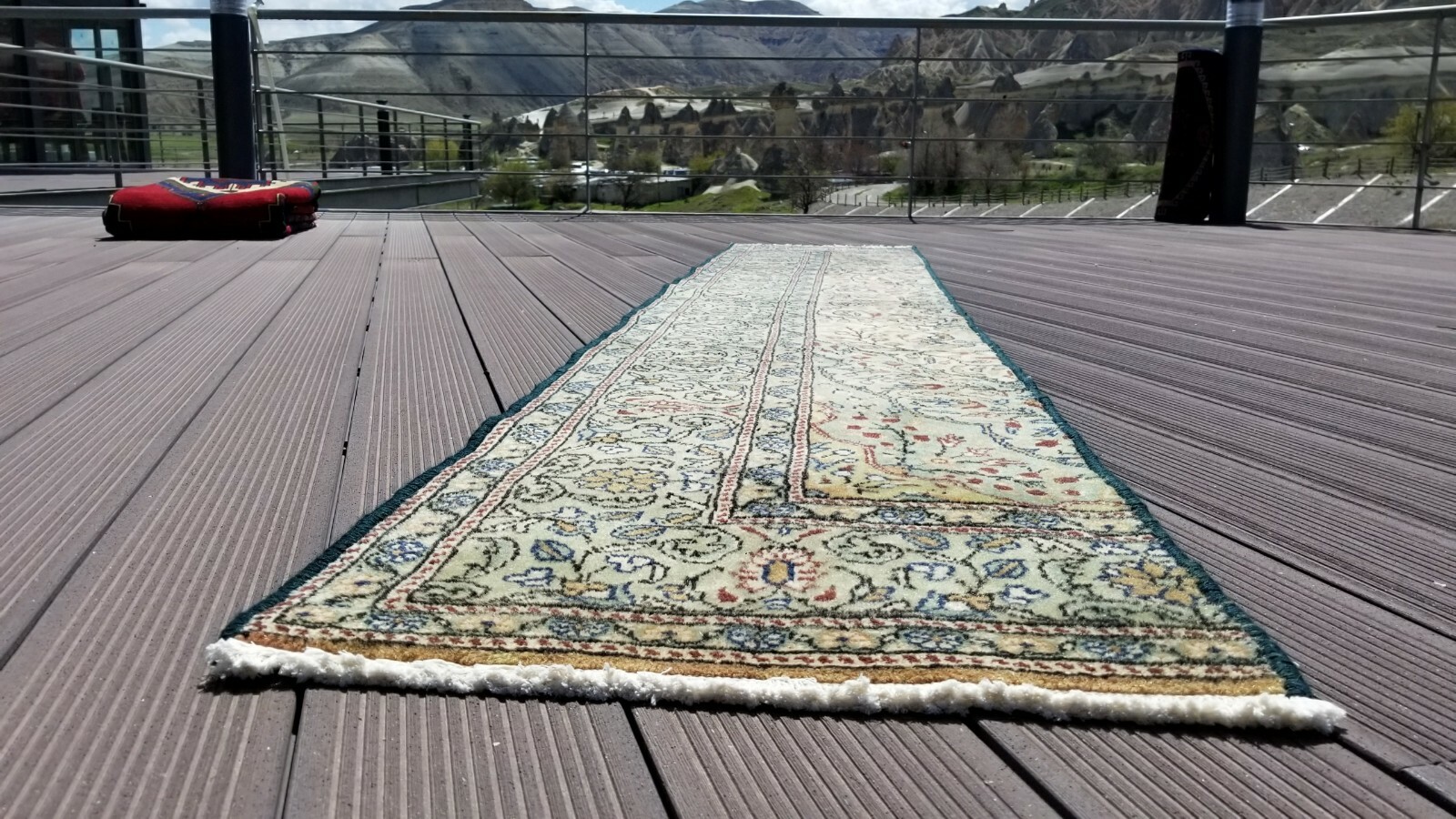 Stunning 1930-1939’s Antique Wool Pile 1’9″×9’7” Natural Dye Bunyan Runner Rug