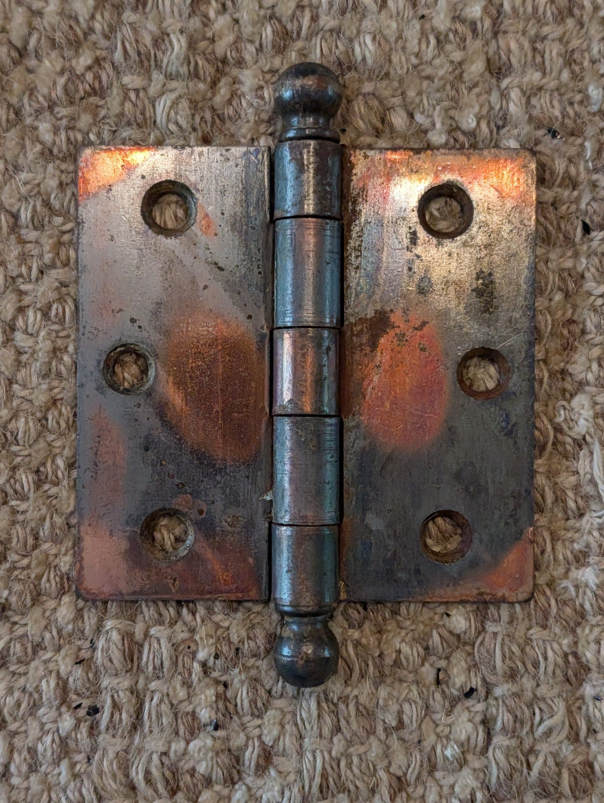 Antique 3 1/2″ x 3 1/2″ McKinney Ball Tip Door Hinge Original Steel Hardware