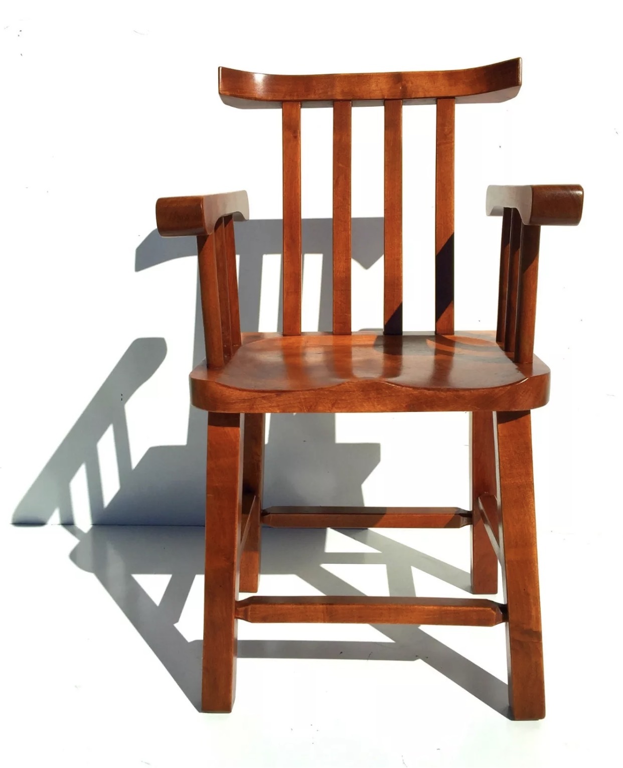 Mid Century Modern studio handcrafted chair Mexican quality rare rustic horn win