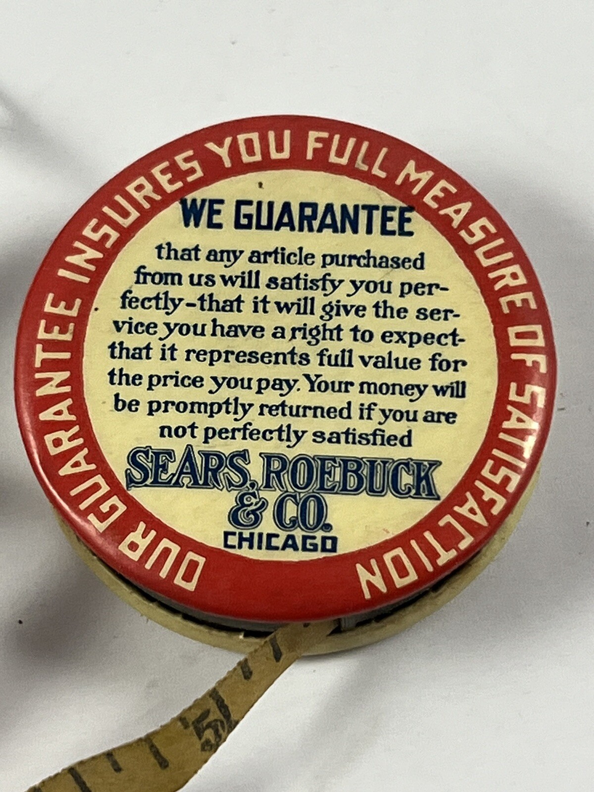 Antique SEARS ROEBUCK & CO. David Bradley PLOWS advertising tape measure