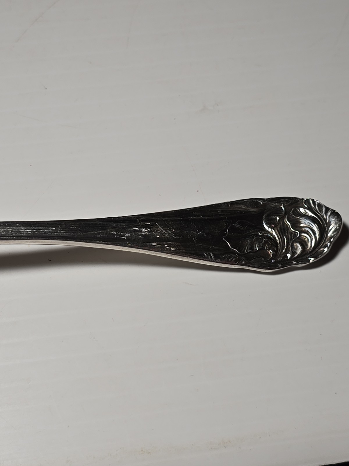 Community Silver Triple Plate Meat Fork Fleur De Luce Oneida 8″ Long