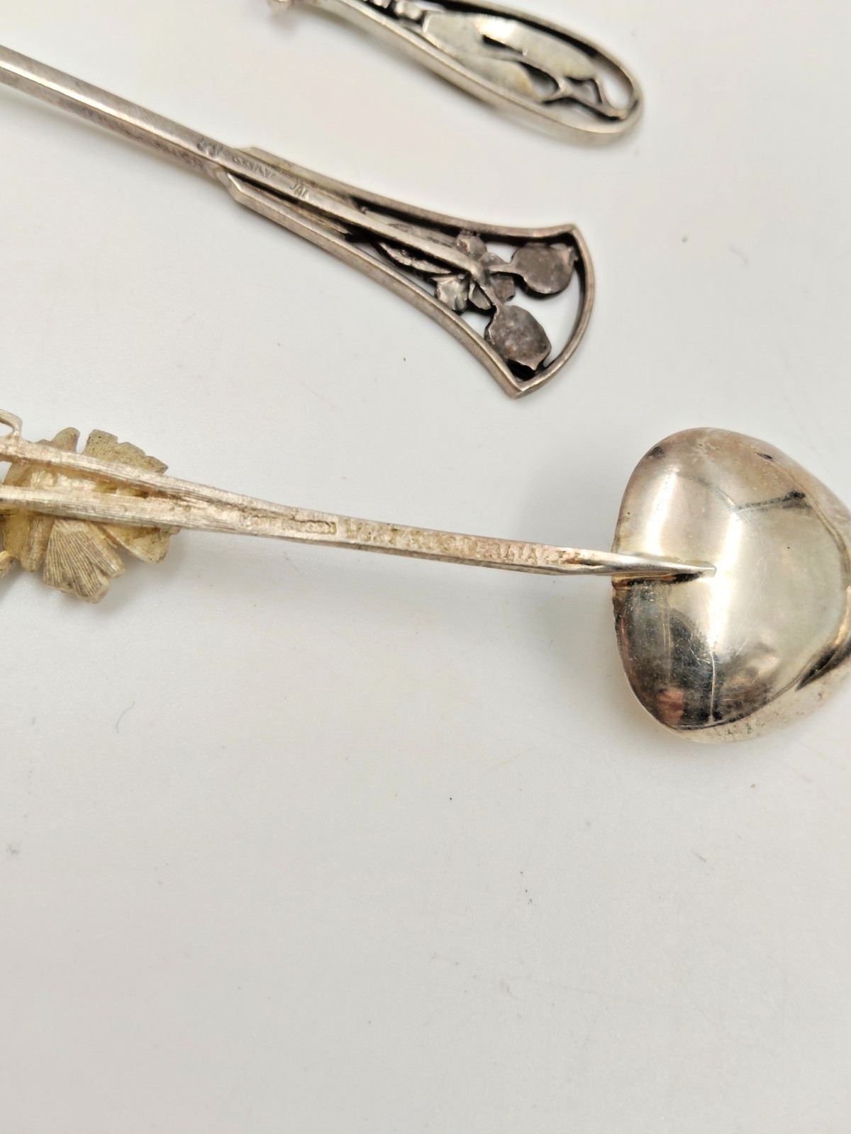 Australian Silver 3x Teaspoon Collection Linton Harris Silver Arts & Craft -AF