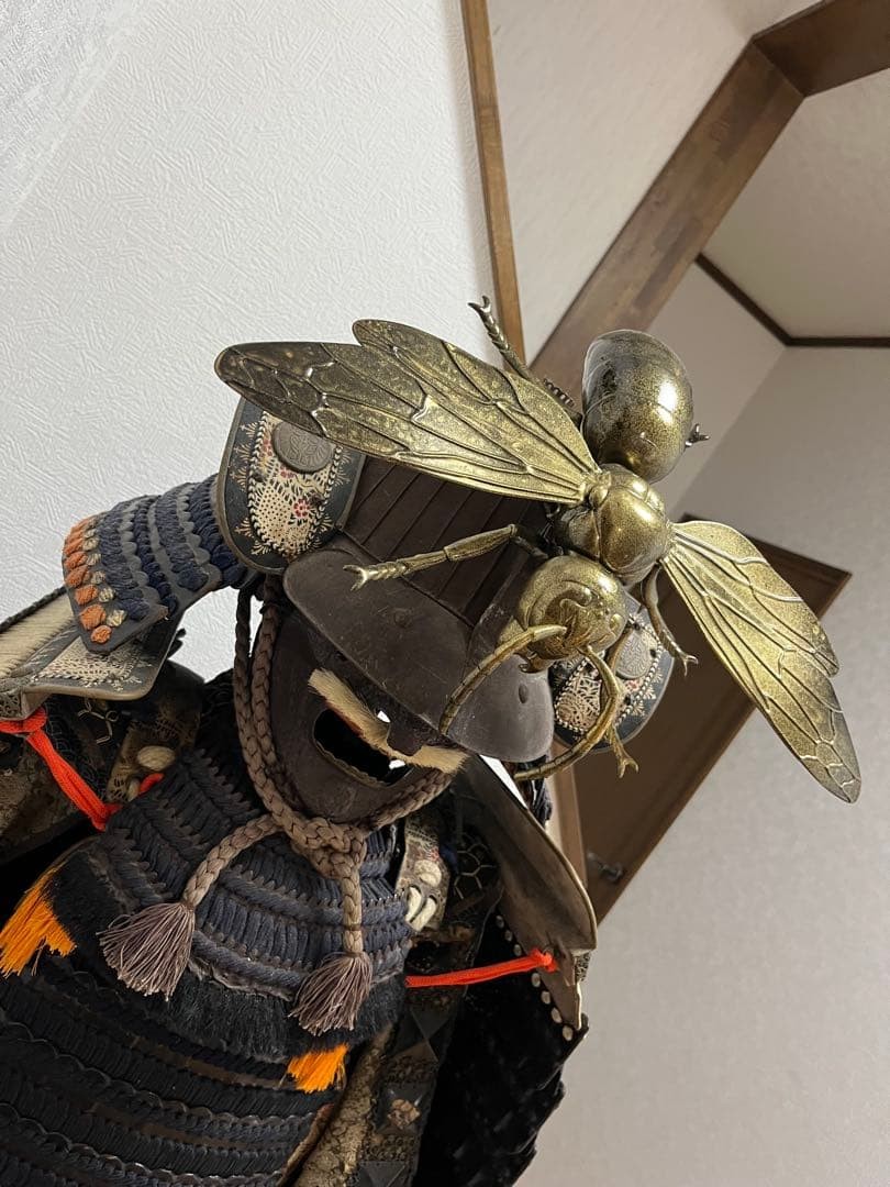 Japanese Samurai Kabuto Maeda-te Hornet Ornament Large Wasp Helmet Accessory JP