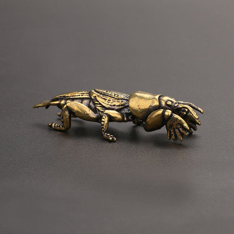 Antique Old Pure Copper Small Ornaments Creative Mini Insect Tea Pet Collection