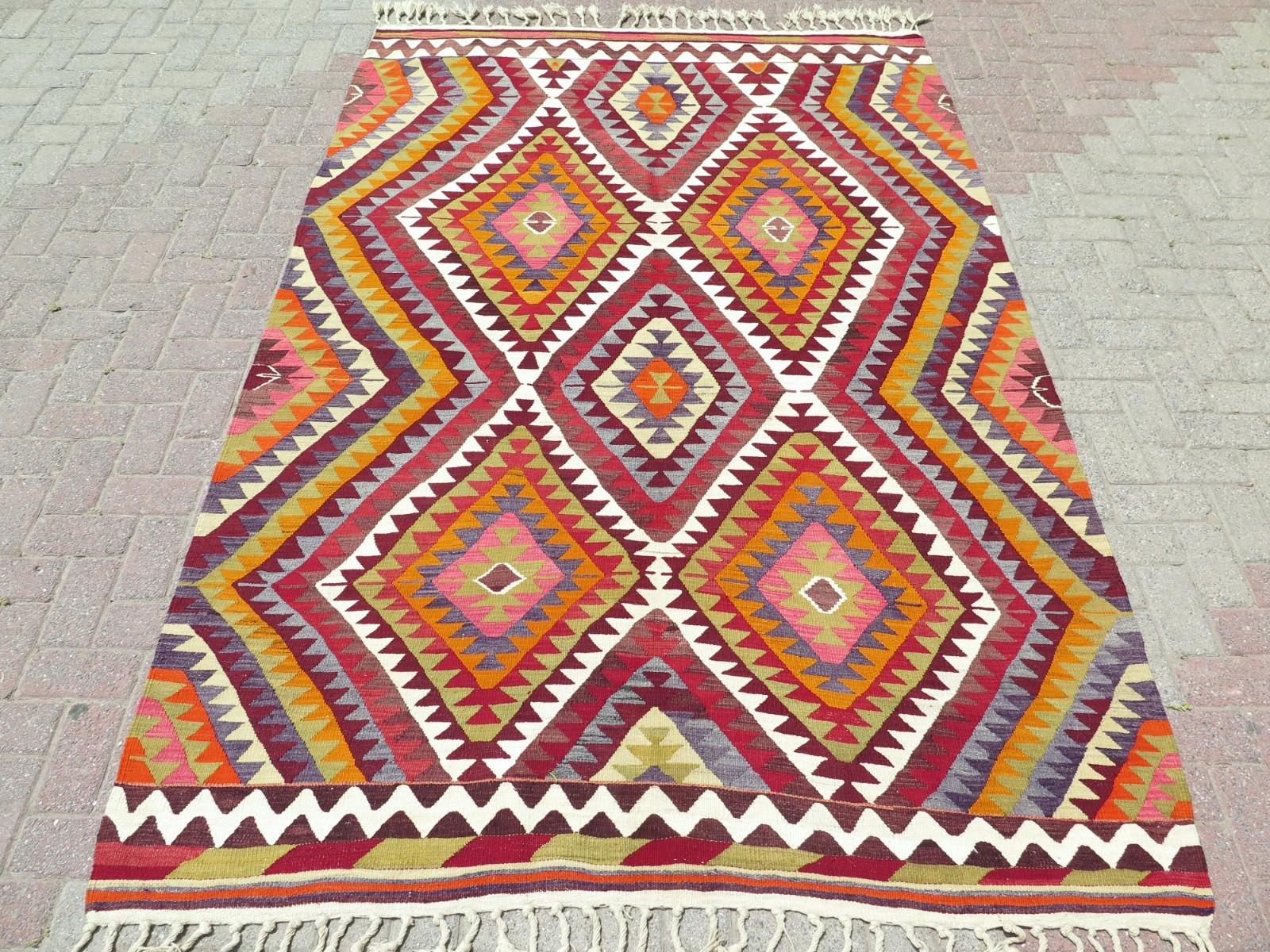 Anatolia Turkish Classic Kilim, Handmade Rug, Area Rugs Large Carpet 69″x106″
