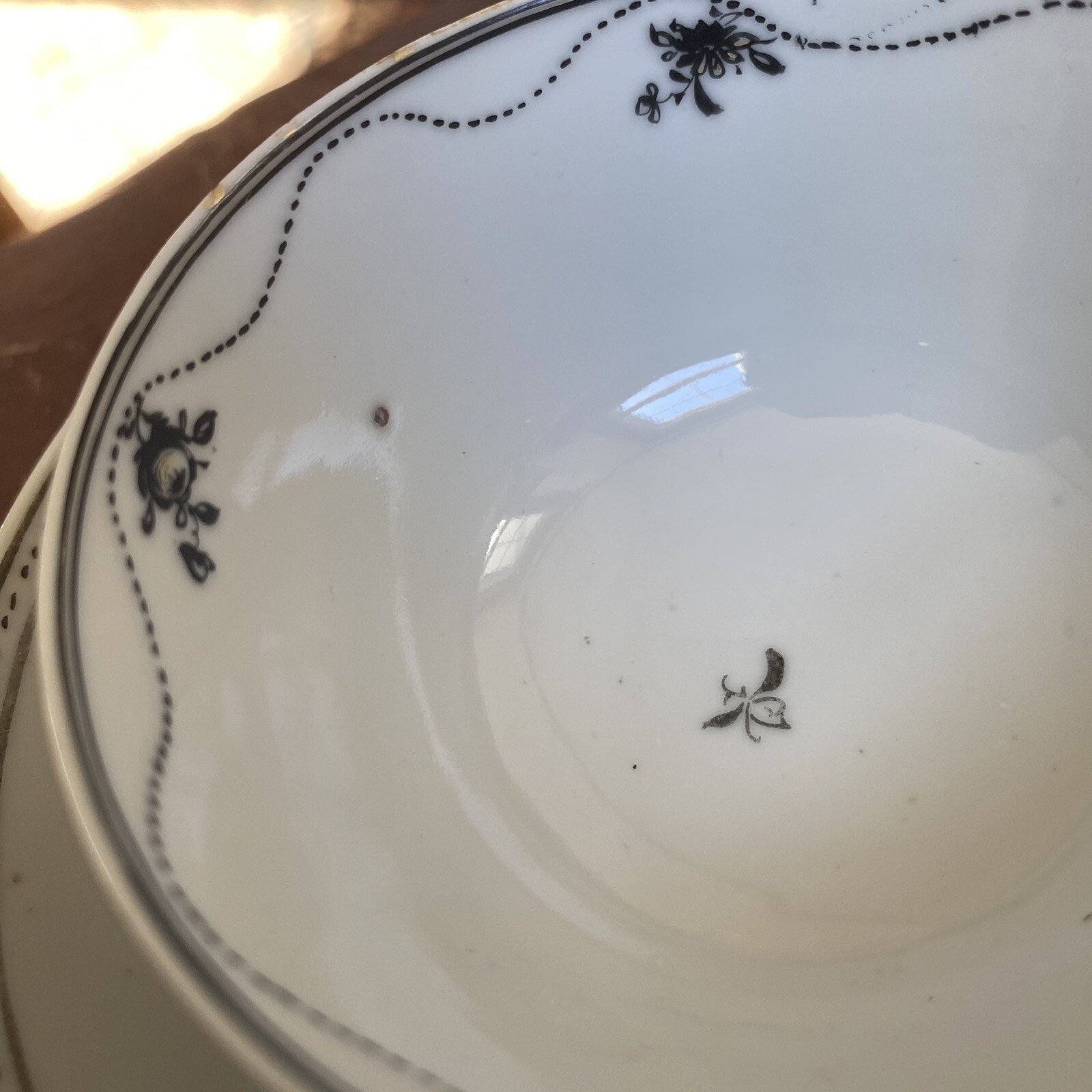 Antique Chinese Export Porcelain Tea Cup Bowl Set Saucer Plate 18th or 19th c.