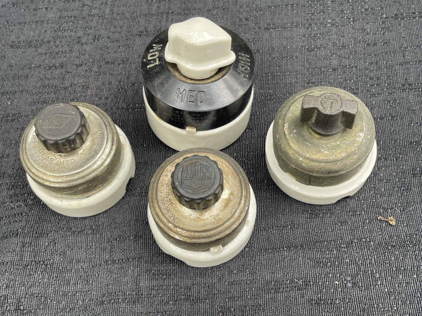 Lot Vintage Surface Mount Light Switch On Off Toggle Porcelain Bakelite Electric