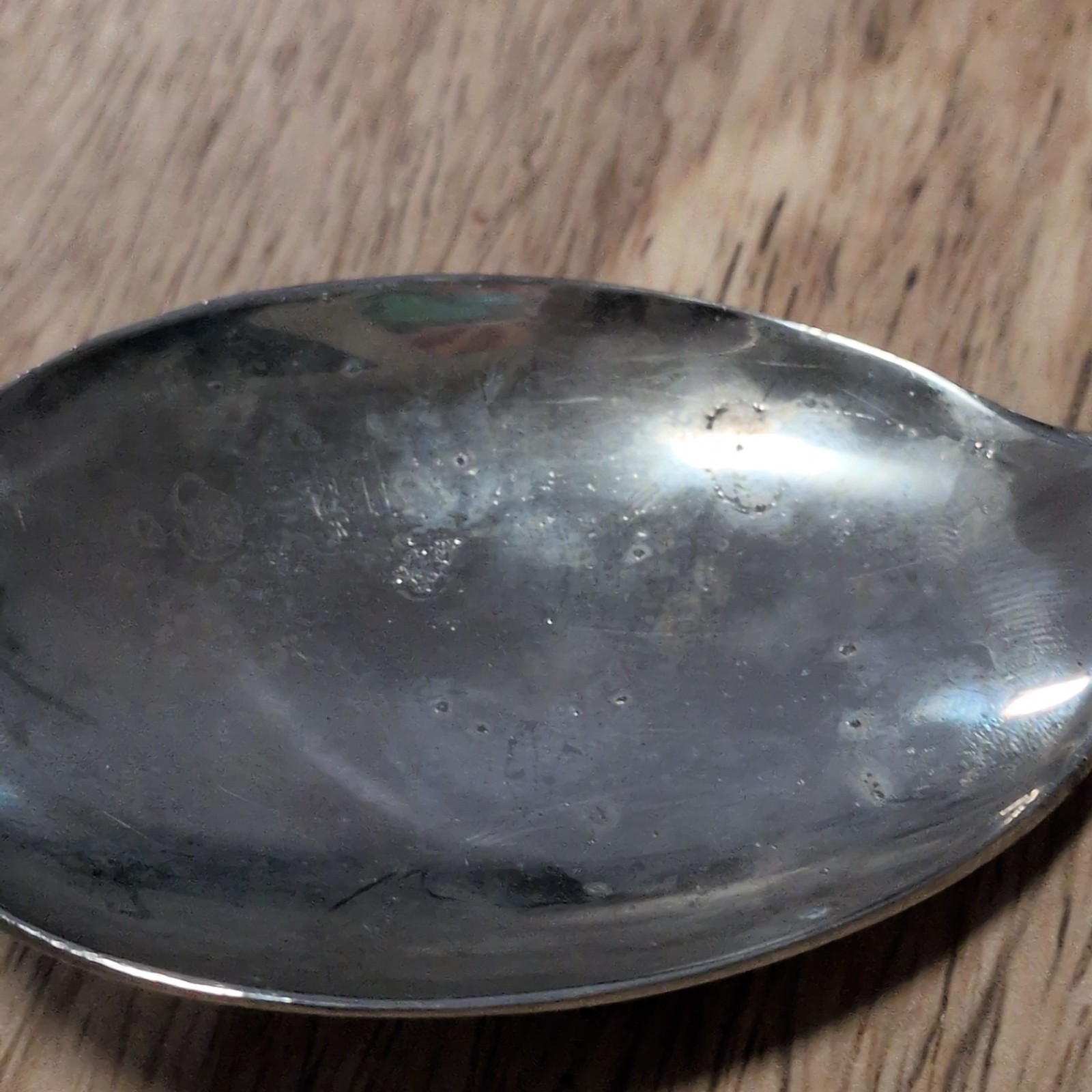 Vintage Silver Plated Serving Spoon Made in Italy Bright-Cut 9″ Oval Bowl
