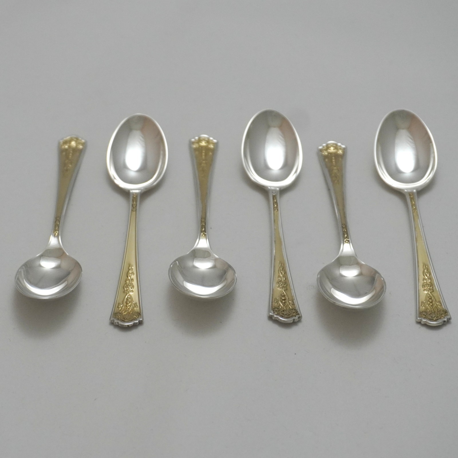 ROYAL YORK GOLD Design James Dixon Silver Service Cutlery Six Coffee Spoons