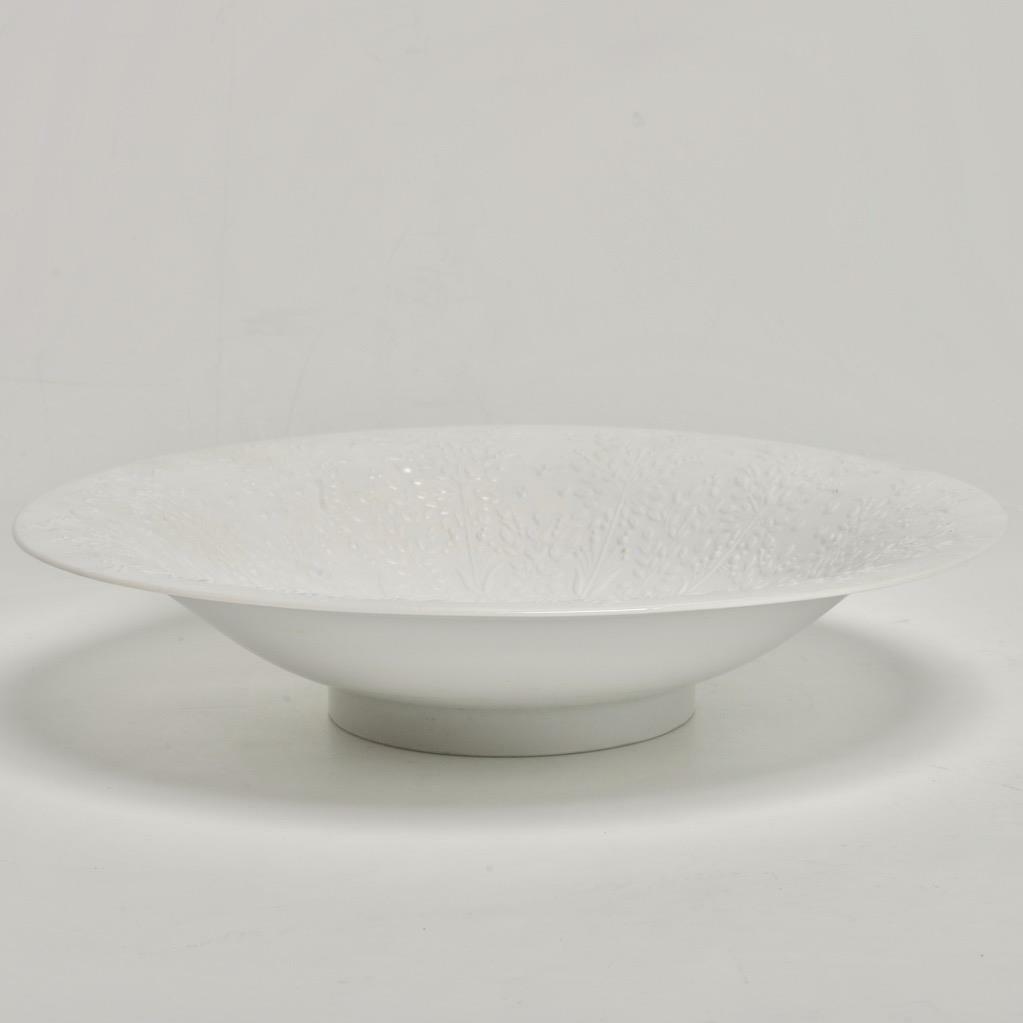 Rosenthal Romance White Embossed Bowl Centerpiece By Bjorn Wiinblad Vintage