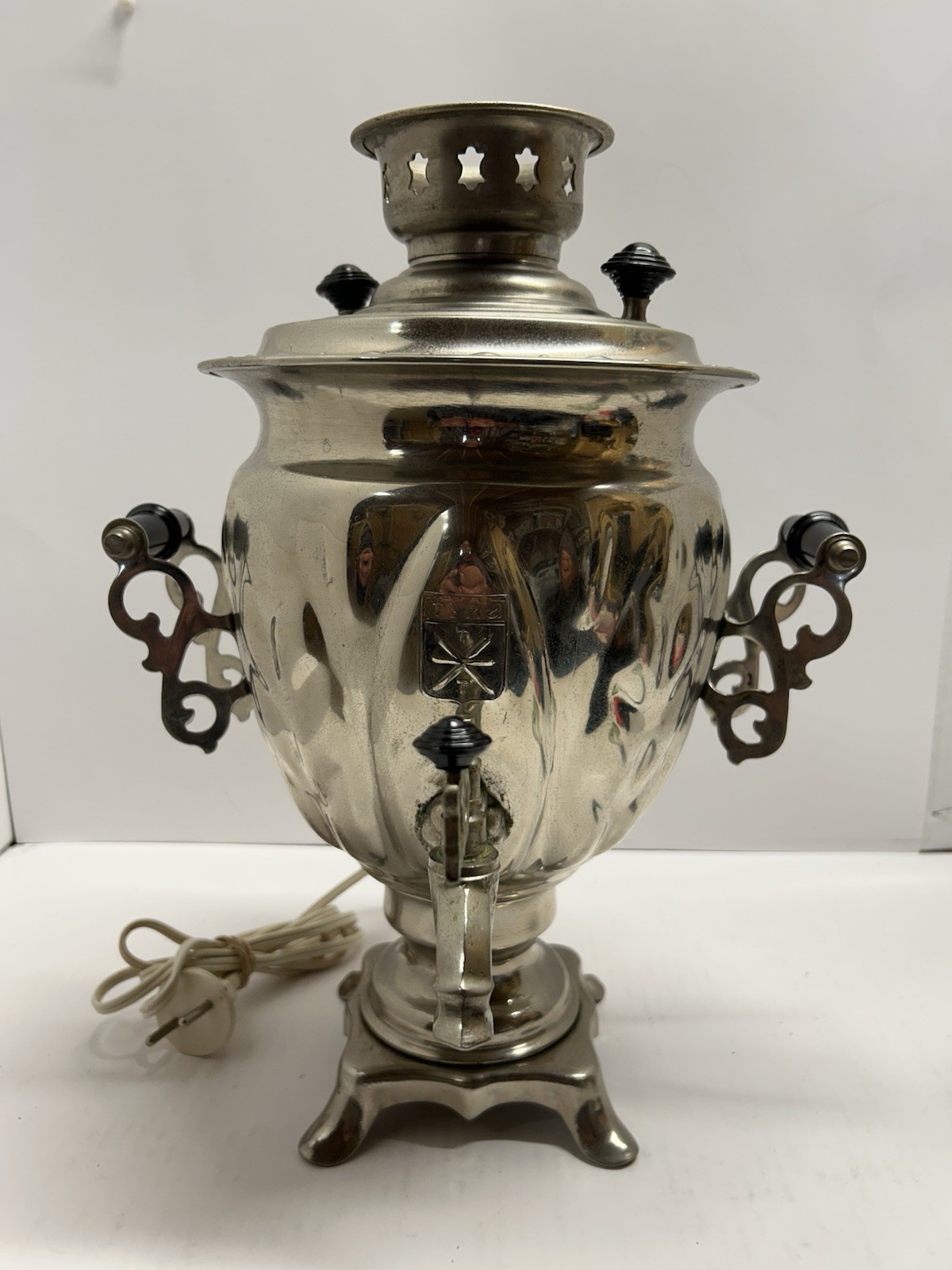 Vintage Russian Hot Water/Coffee/Tea Urn 220 Electricity, European Plug, READ