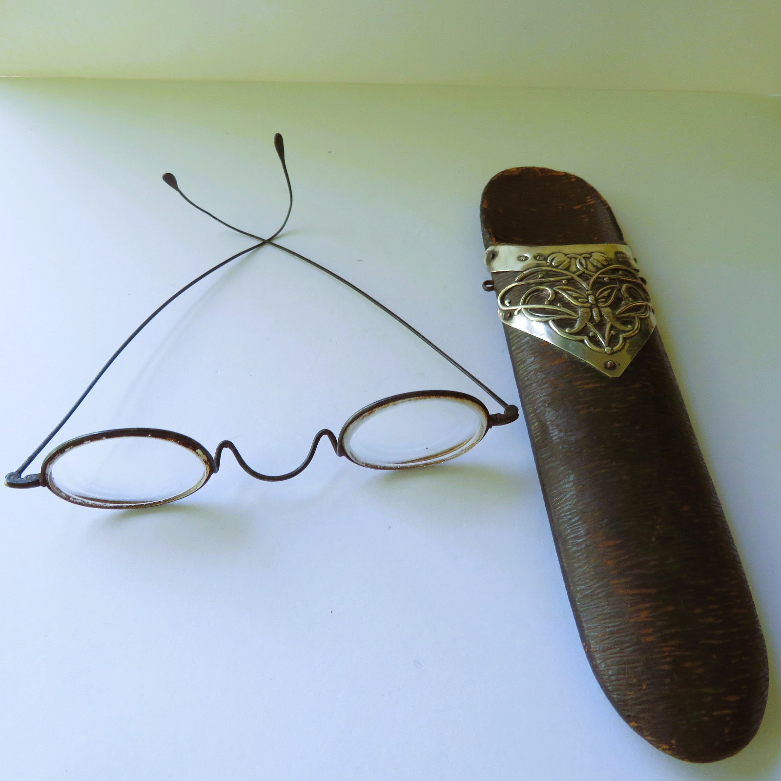 Antique Art Nouveau Sterling Silver Chatelaine Case Complete w/Spectacles LONDON