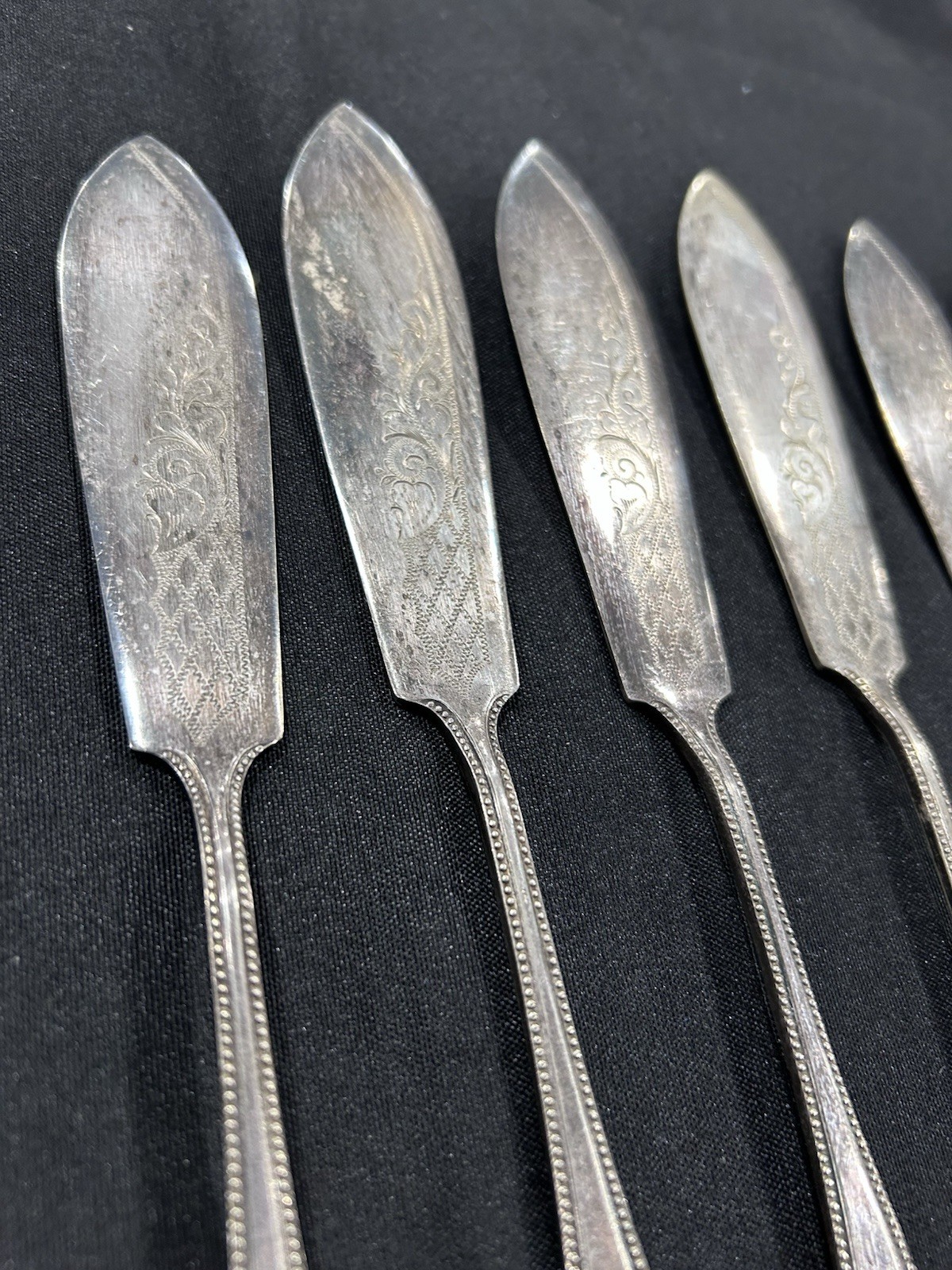 Six Antique Butter Knives Marked A1 EPNS Silverplate