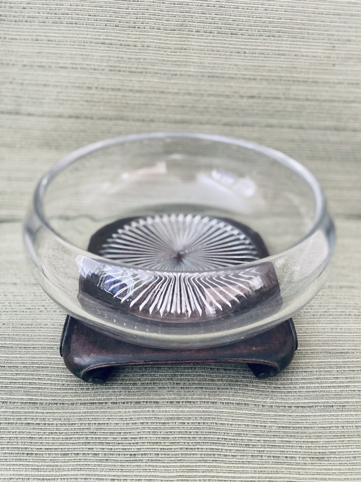 Antique Victorian Thick Glass Fish Bowl England 8 Diameter – Stand Not Included!