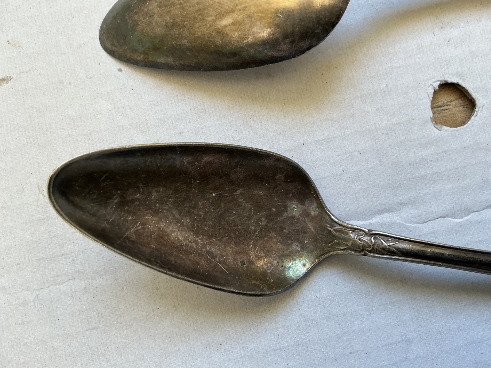 ANTIQUE 1908? ONEIDA COMMUNITY RELIANCE A1 PLATE WILDWOOD PATTERN – 5 SPOON SET