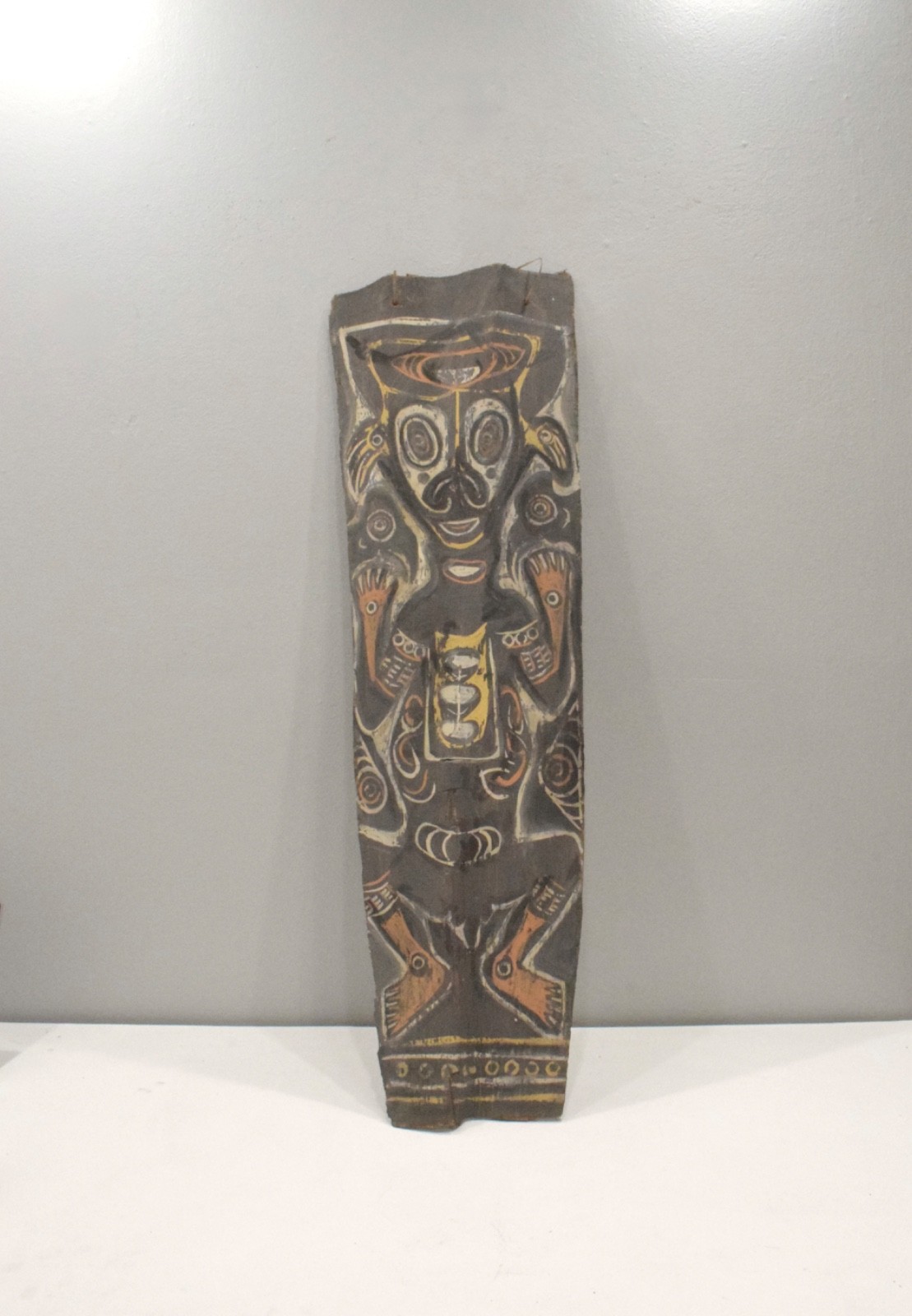 Papua New Guinea Mens Hut Wood Bark Painting