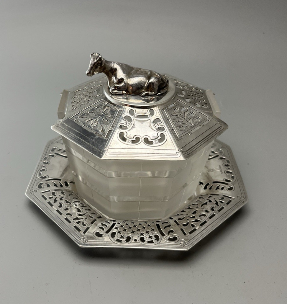 Victorian Silver Butter Dish Henry Wilkinson Sheffield 1861 FCEZX
