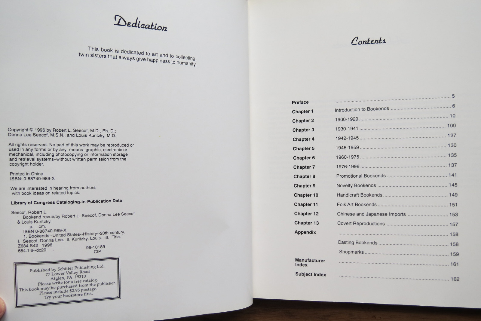 BOOKEND REVIEW with VALUES 1996 Seecoff Kurttzky – Colectable Bookends